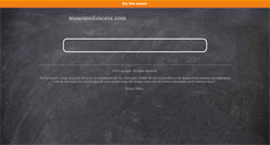 Desktop Screenshot of measuredsucess.com